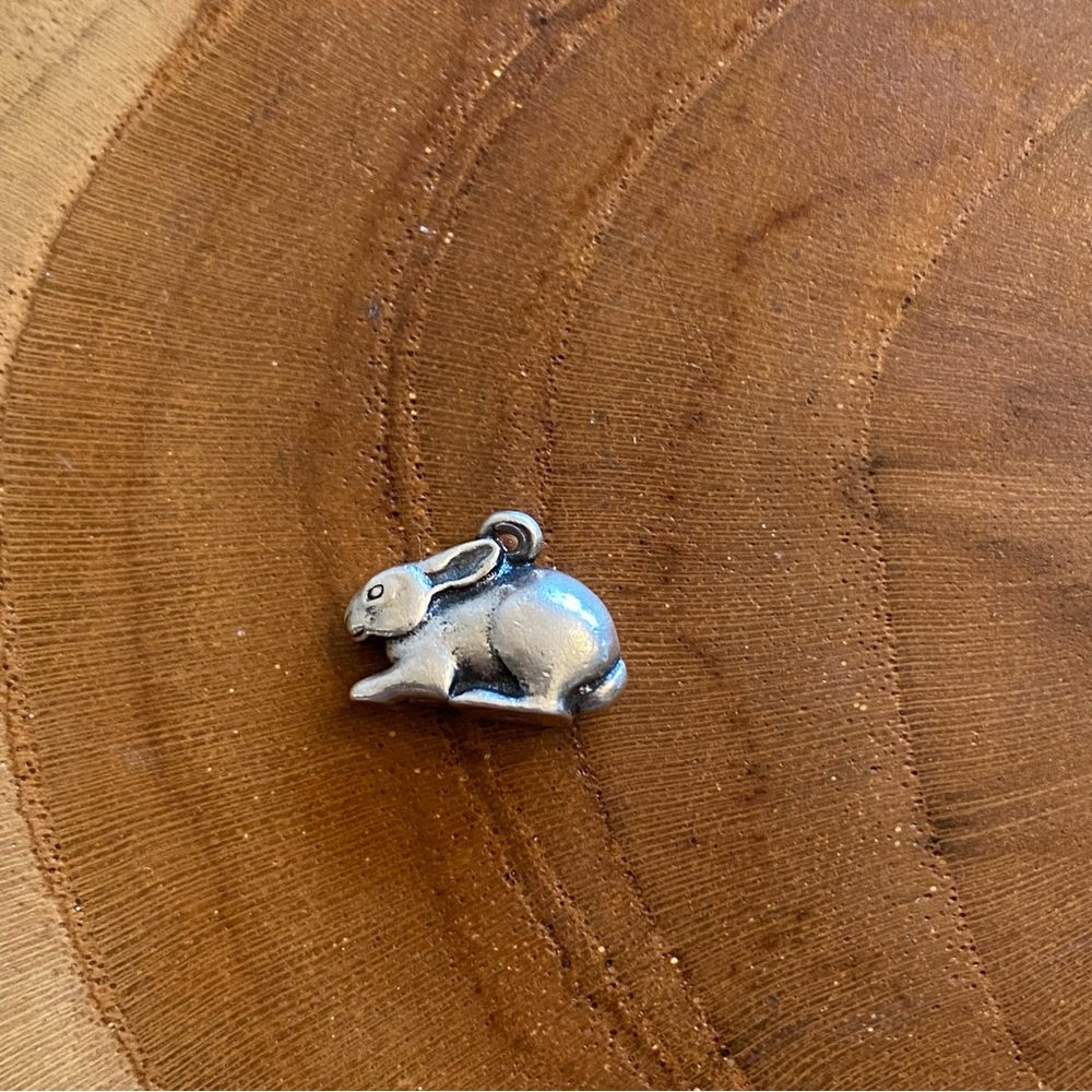 RETIRED James Avery Cottontail Rabbit Charm, Sterling Silver